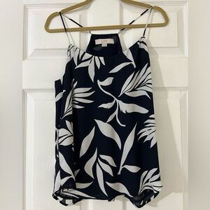 LOFT Women’s  Shell Tank Top Cami Navy/White Women’s Size Medium
Palm print
